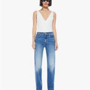 MOTHER LIL KICK IT Straight Leg Blue Jeans in BITCHIN’ SIZE 32!